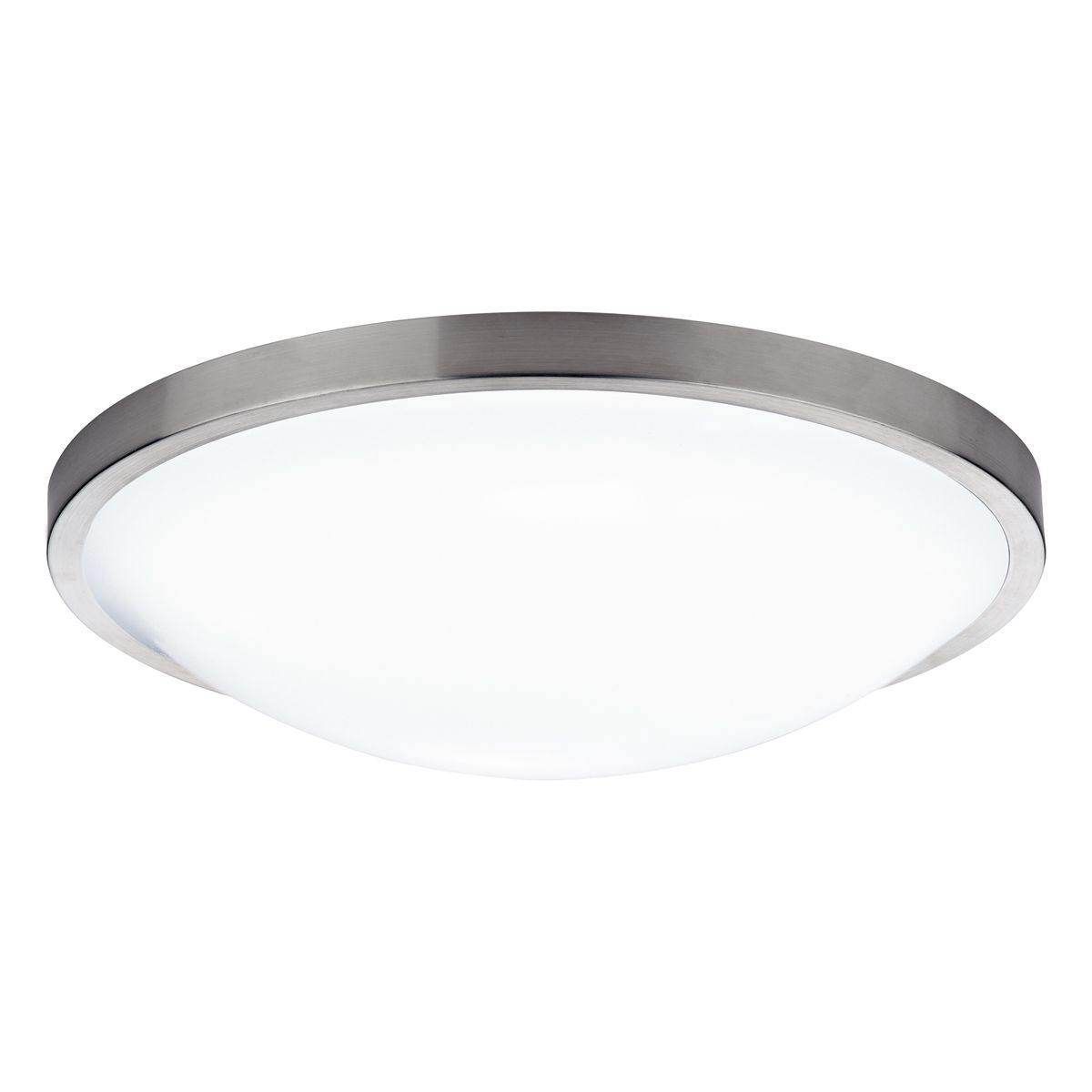 Dar Dover Round Acrylic Flush IP44 Satin Chrome - Cusack Lighting