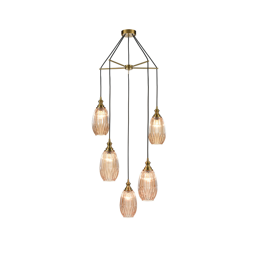 Dante 5 Light Spreader - Bronze Finish