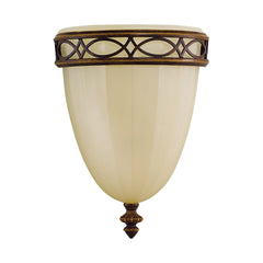 Drawing Room 1Lt Wall Uplighter - Walnut Finish