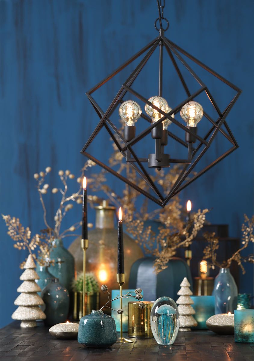 Drizella 4Lt Hanging Lamp - Matt Black Finish