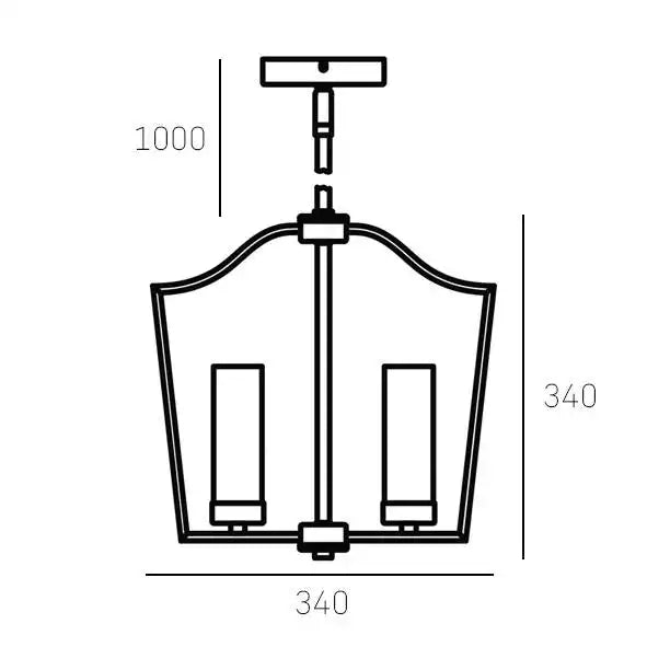 Dublin 4Lt Centre Ceiling Light - Gold & Bronze/Chrome Finish