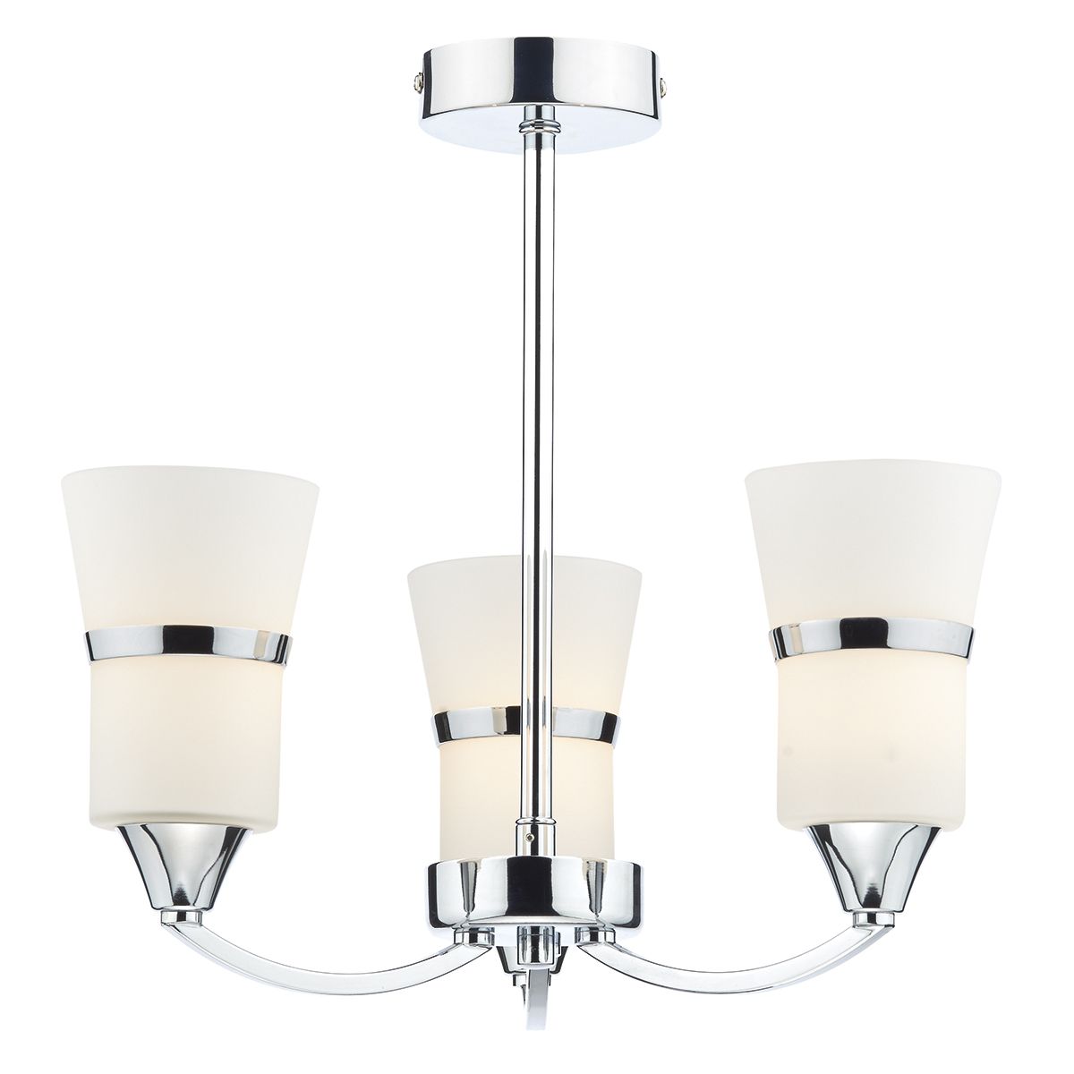 Dublin LED 3 Light Semi Flush Polished Chrome