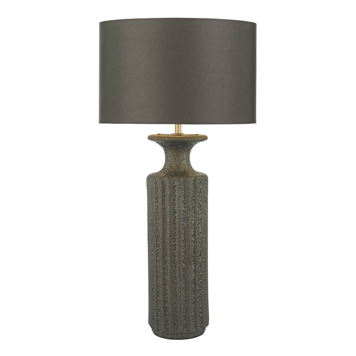 Dugan Table Lamp Black Volcanic Glaze With Shade E27