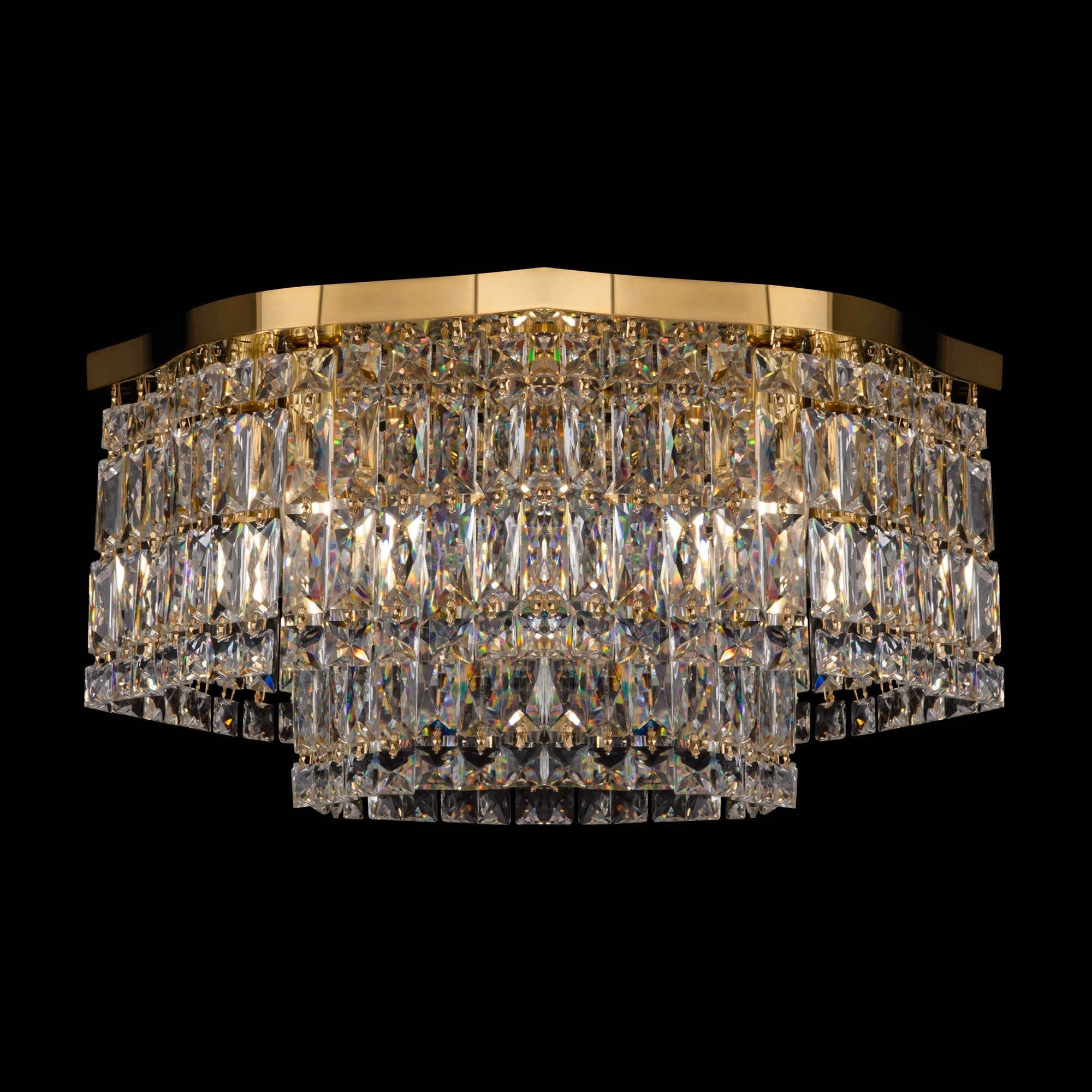 Dune 6lt Centre Ceiling Light - Gold/Chrome