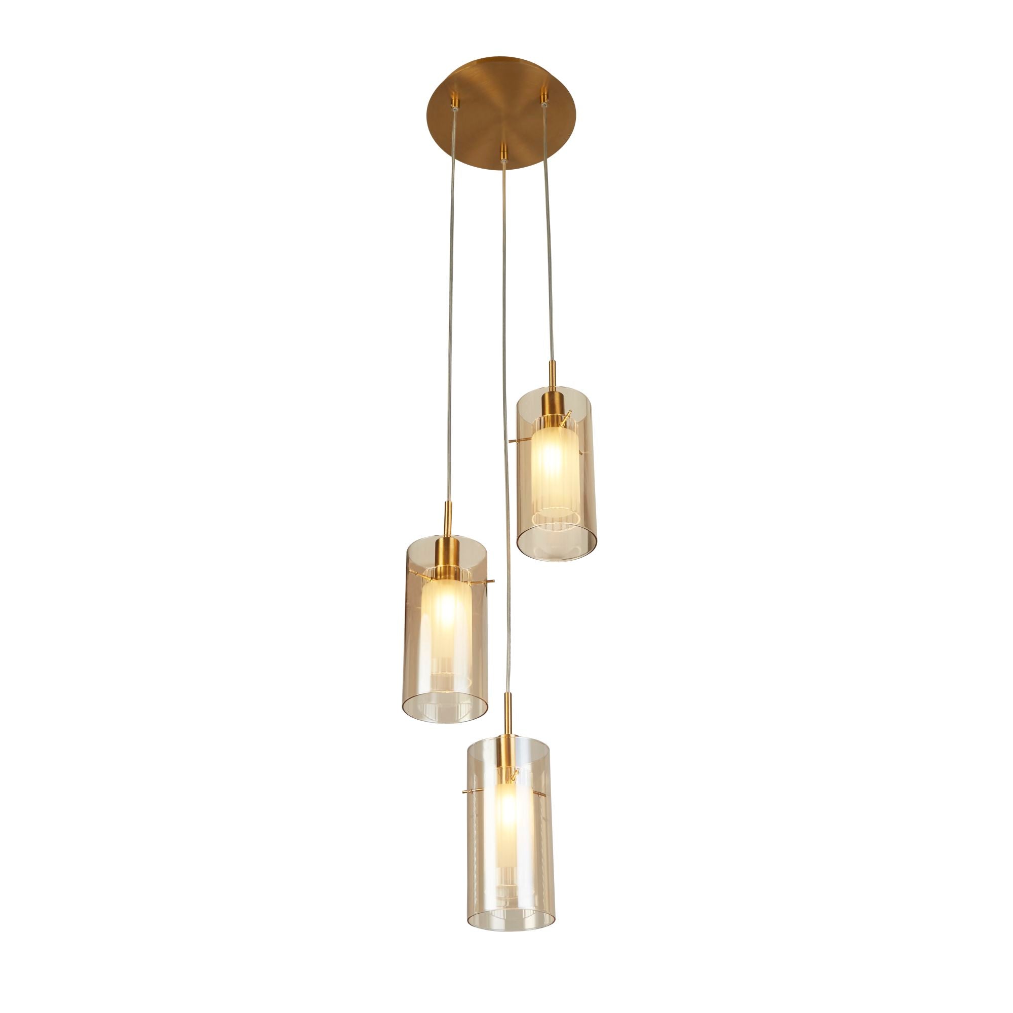 DUO III 3LT MULTI-DROP - BRONZE METAL & CHAMPAGNE GLASS