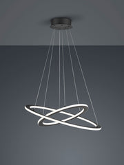 Durban Medium LED Hanging Light - Anthracite Finish