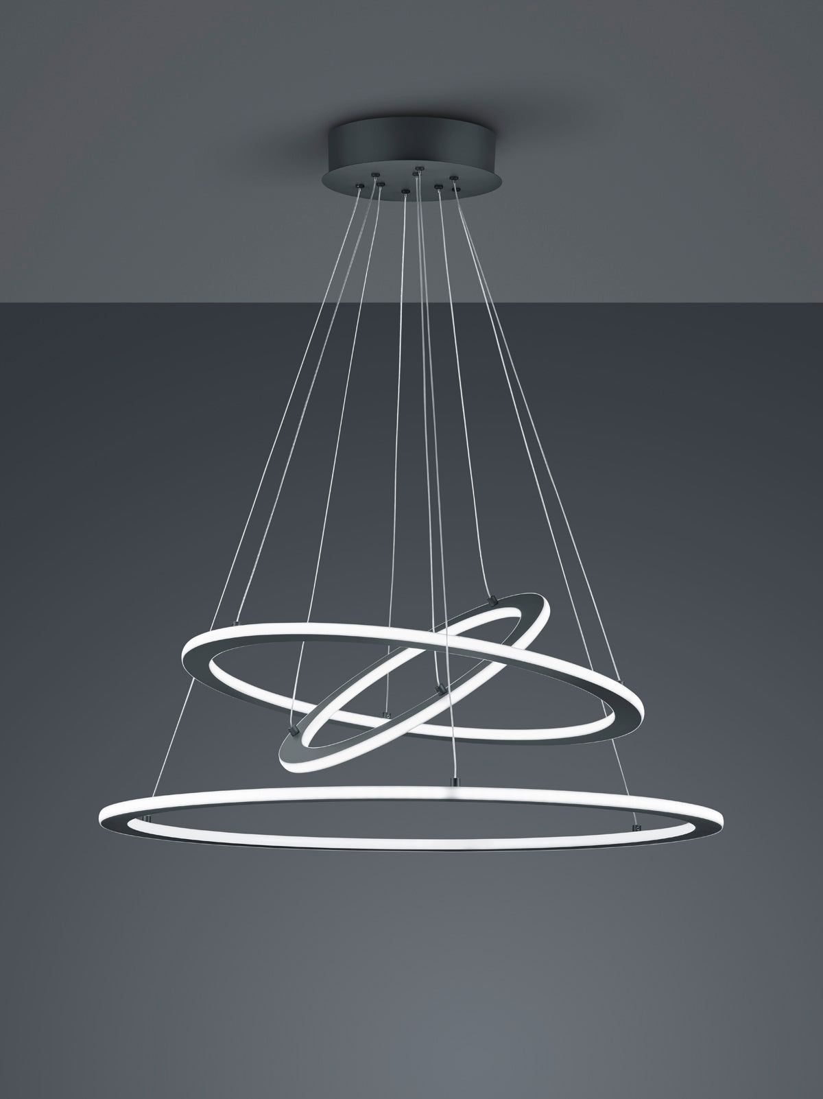 Durban Large LED Hanging Light - Anthracite Finish