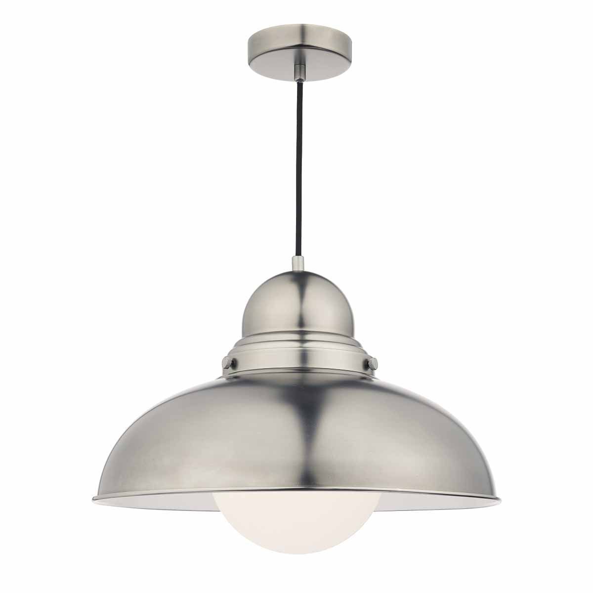 Dar Dynamo 1Lt Pendant Ceiling Light - Antique Chrome