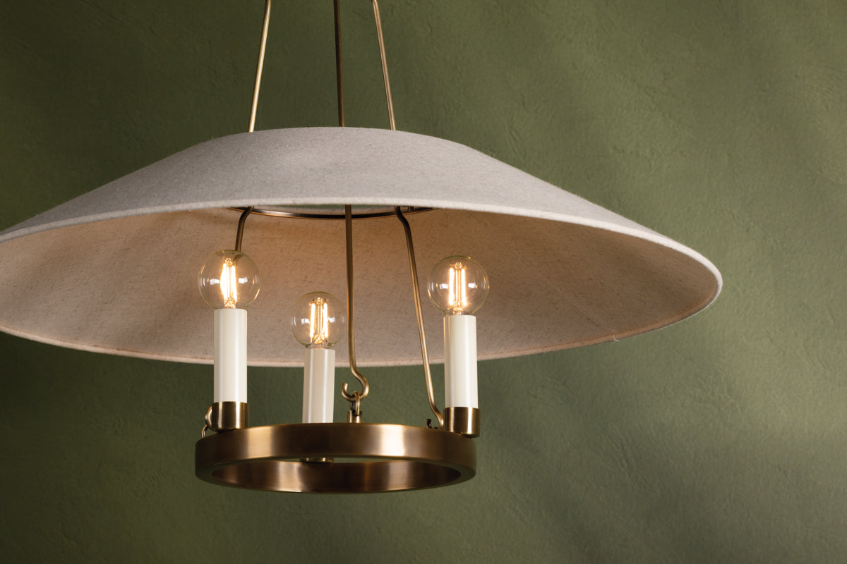 Archive 3Lt Chandelier - Bronze/Brass