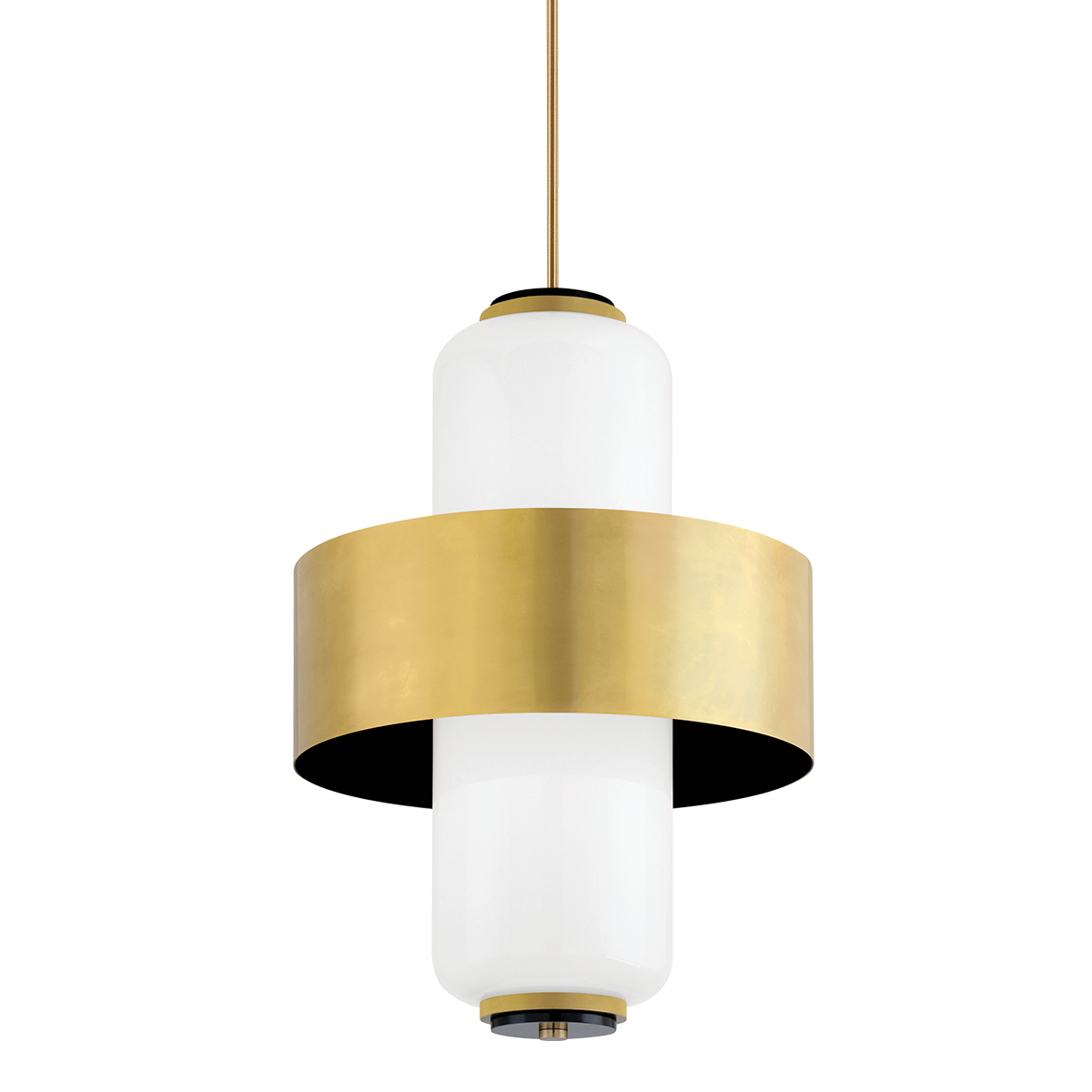 Melrose 4/6Lt Pendant - Brass & Opal