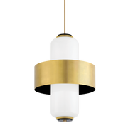 Melrose 4/6Lt Pendant - Brass & Opal