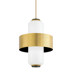 Melrose 4/6Lt Pendant - Brass & Opal