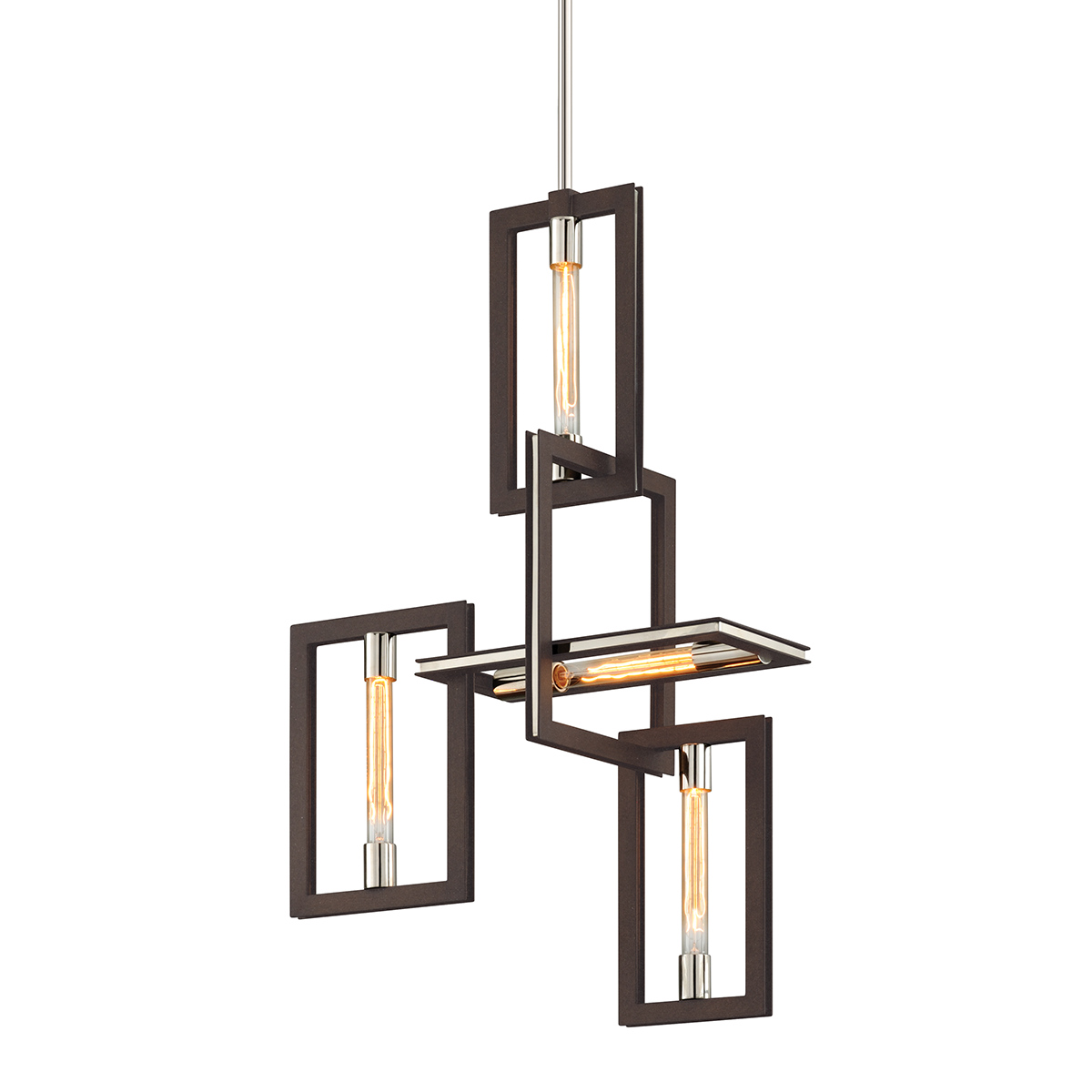 Enigma 4Lt Pendant  - Bronze & Stainless