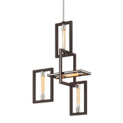 Enigma 4Lt Pendant  - Bronze & Stainless