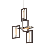 Enigma 4Lt Pendant  - Bronze & Stainless