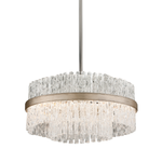 Chime 4/8Lt Pendant - Silver Leaf