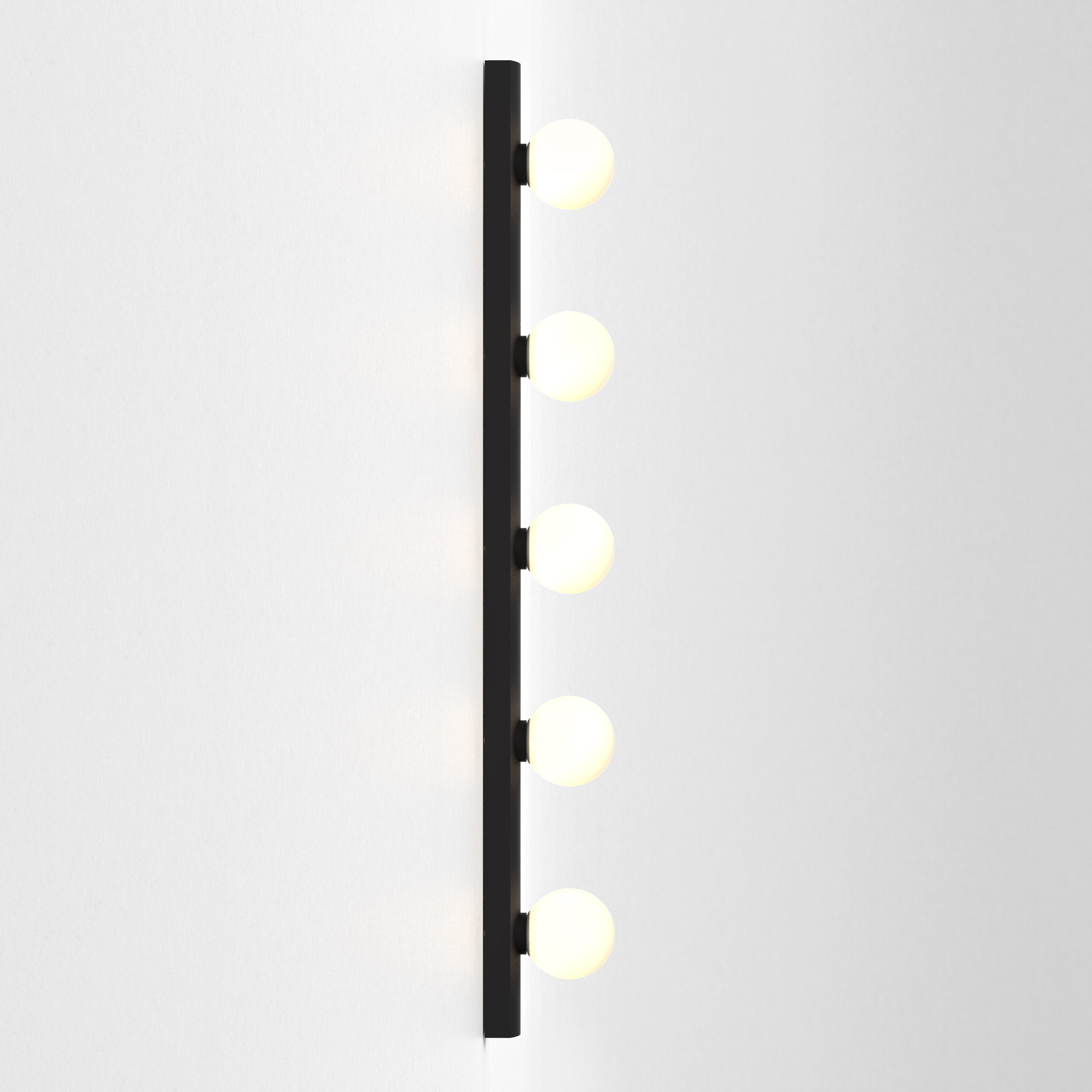 Cabaret 5 II Bathroom Wall Light- Matt Black/Polished Chrome