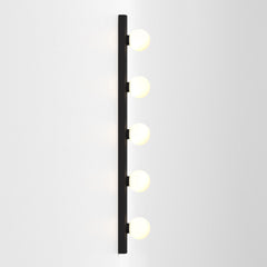 Cabaret 5 II Bathroom Wall Light- Matt Black/Polished Chrome