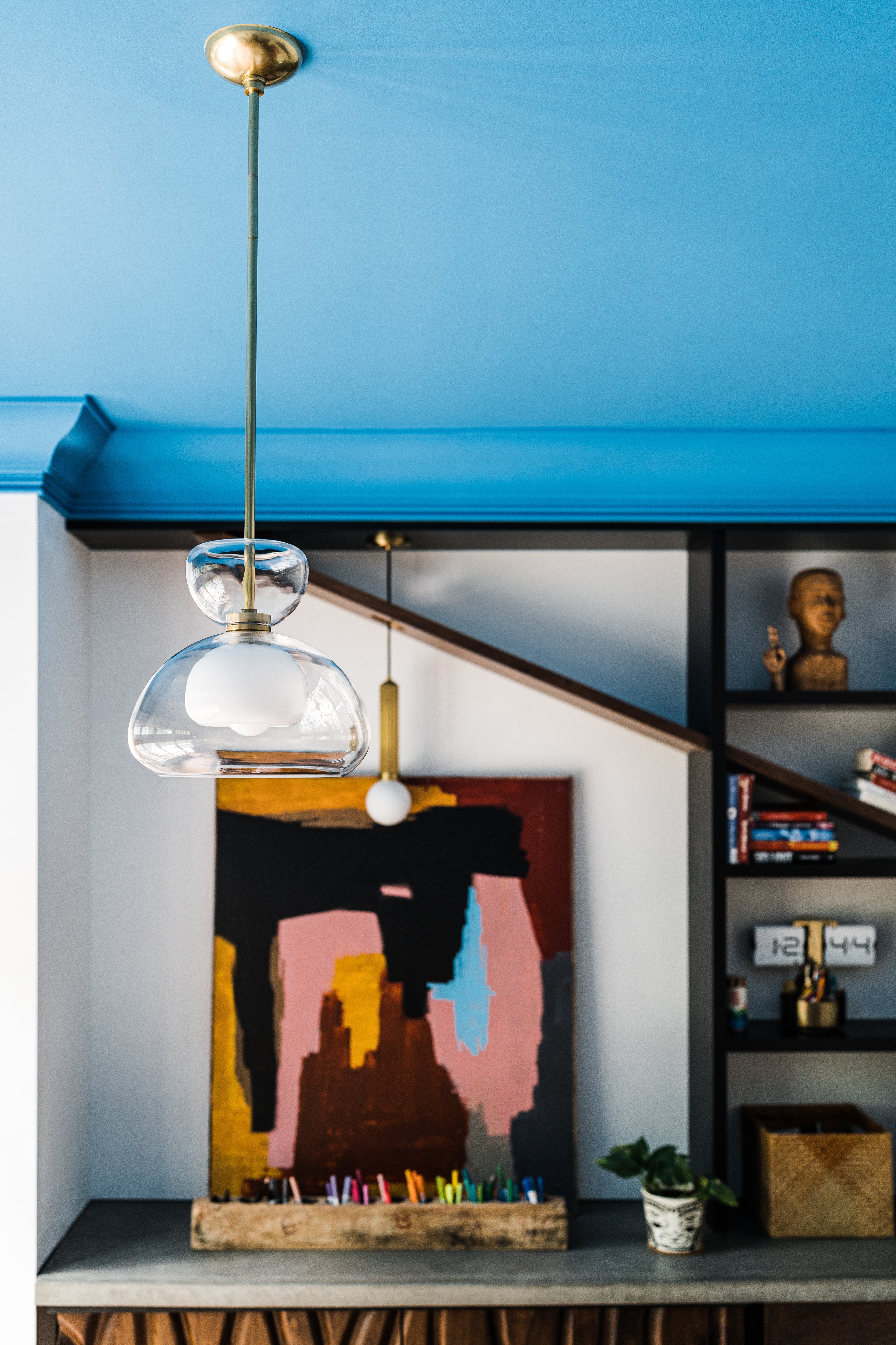 Cortney 1Lt Pendant - Aged Brass