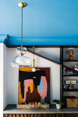 Cortney 1Lt Pendant - Aged Brass