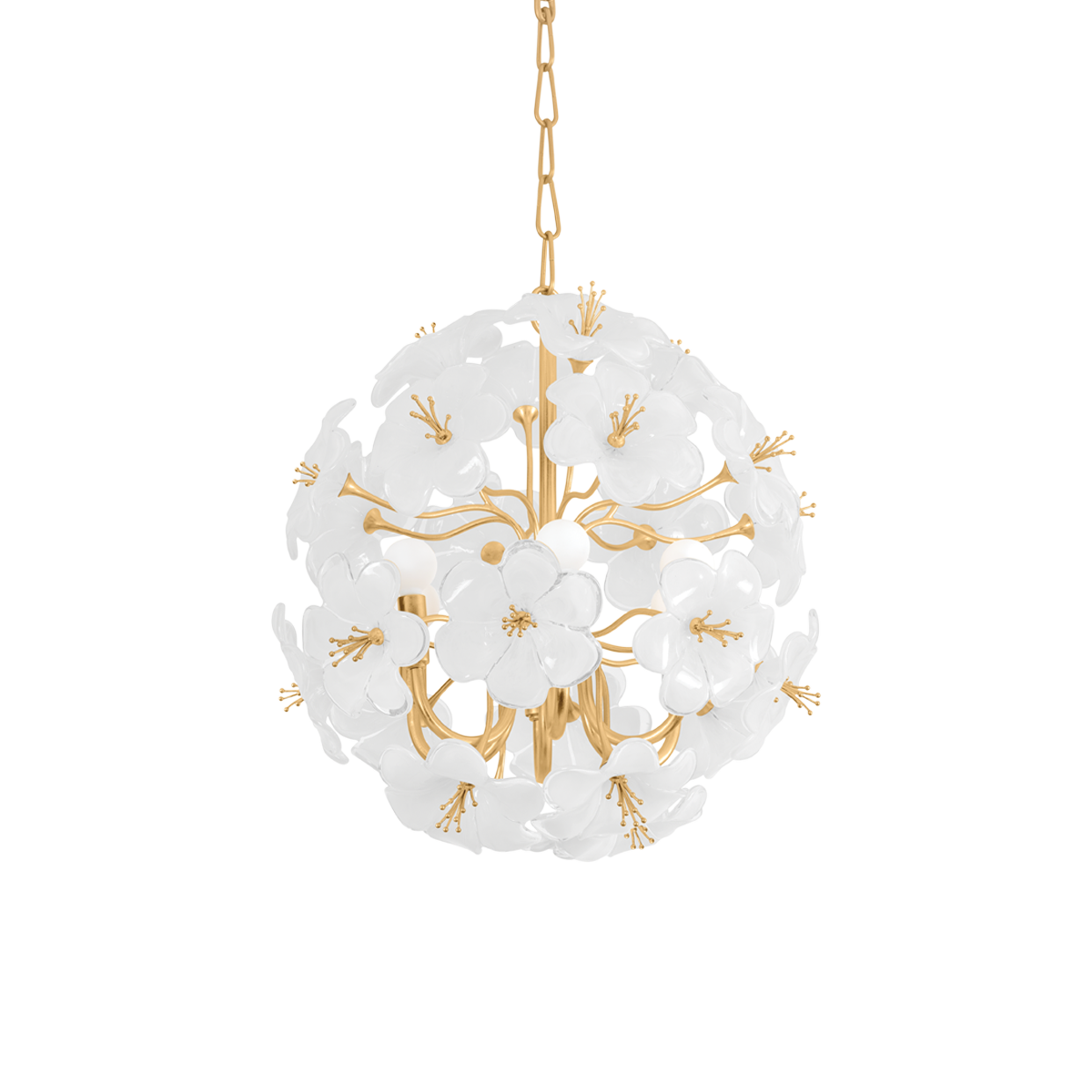 Hygea 6/8Lt Chandelier - Gold Leaf