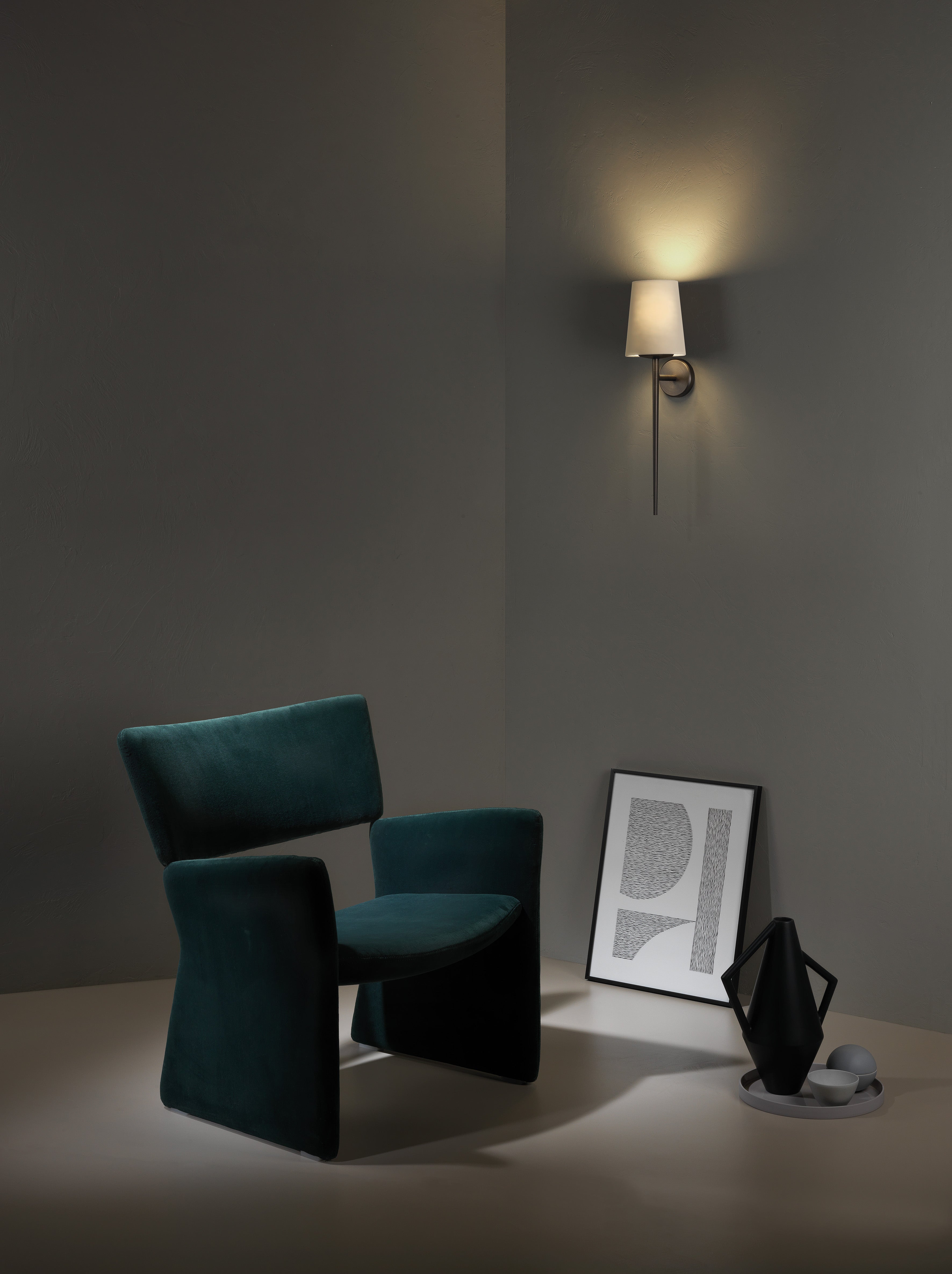Beauville Bathroom Wall Light- Polished Chrome/ Bronze