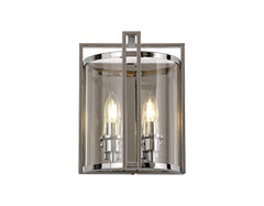 Eaton Wall Light 2 Light E14 Polished Chrome/Glass - Cusack Lighting