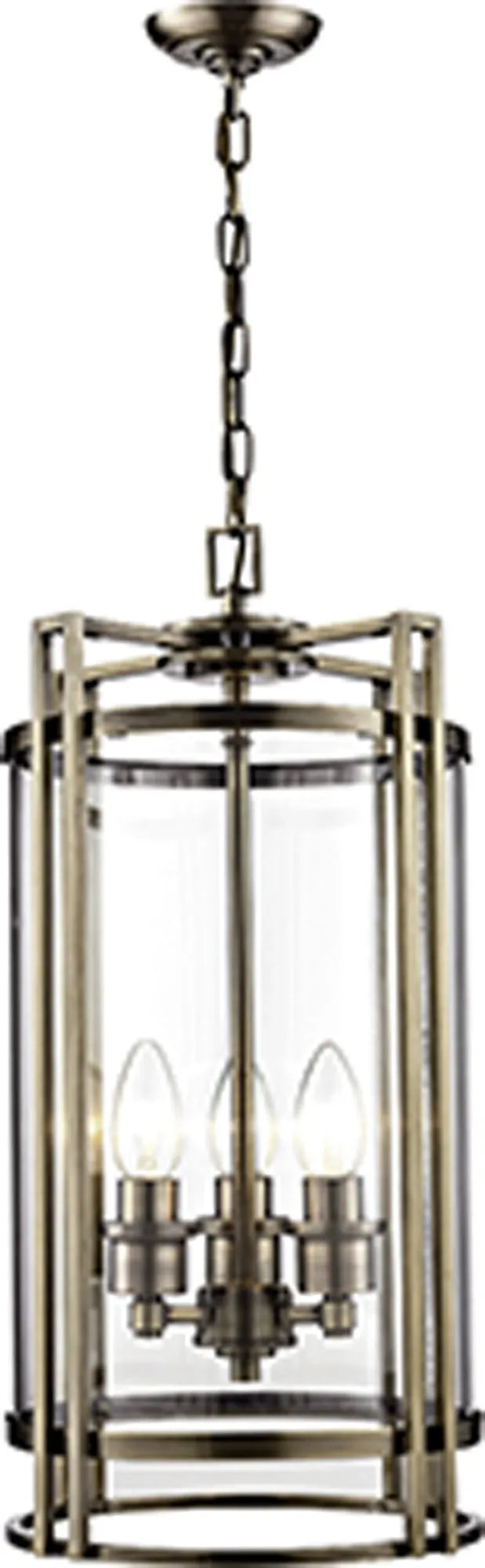 Eaton Pendant 3,4,6,12 Light- Polished Chrome/ Antique Brass