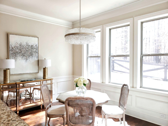 Chime 4/8Lt Pendant - Silver Leaf