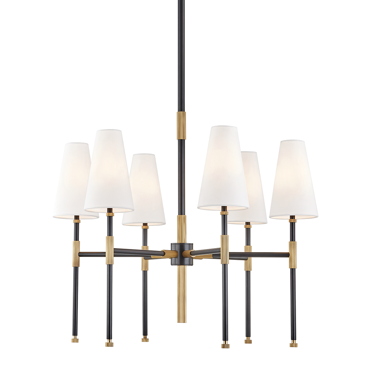 Bowery 6/9Lt Chandelier - Bronze/Nickel