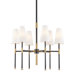 Bowery 6/9Lt Chandelier - Bronze/Nickel