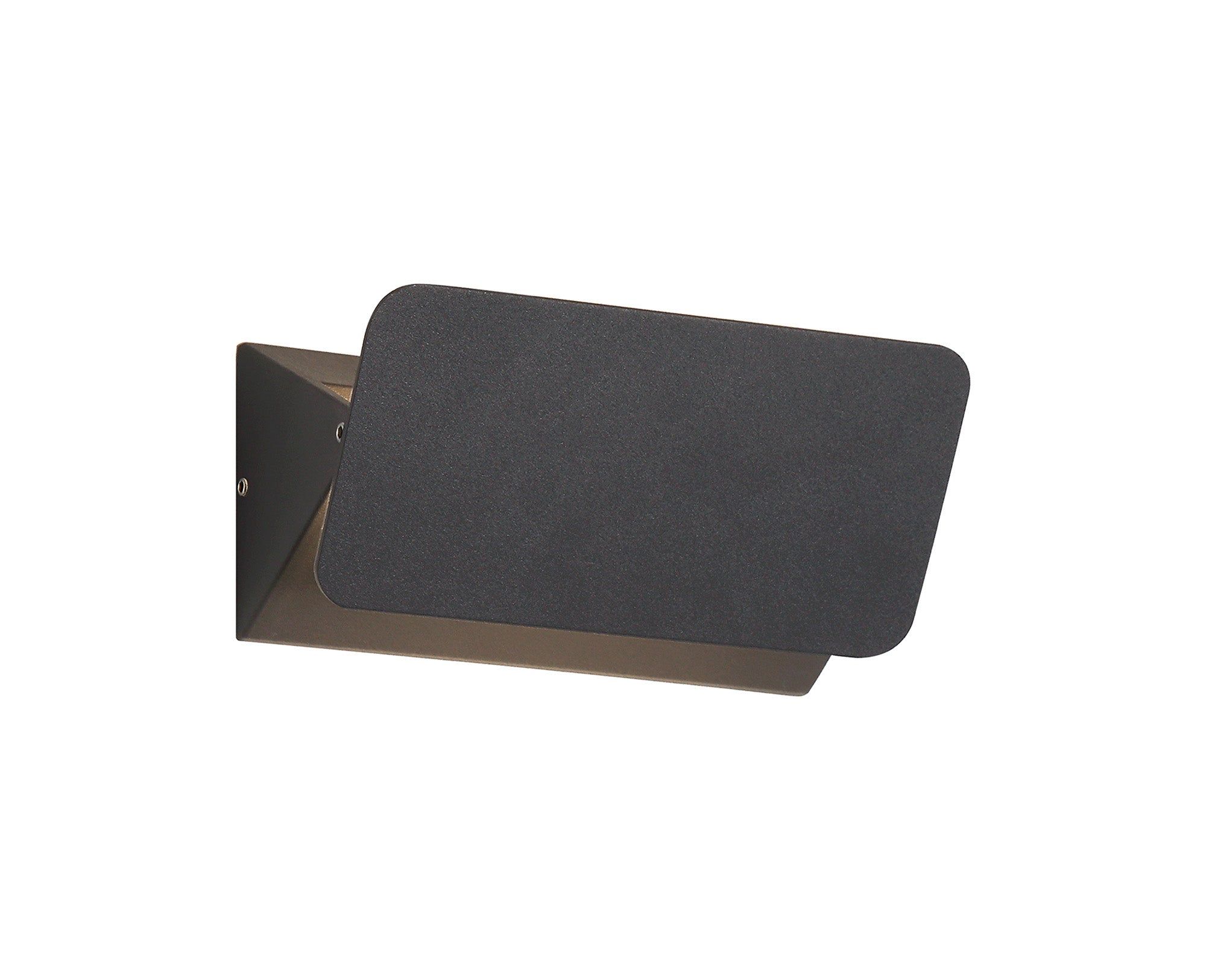Ebony Up & Downward Lighting Wall Lamp, 1 x 5W LED, 3000K, 190lm, IP54, Anthracite, Sand White 3yrs Warranty