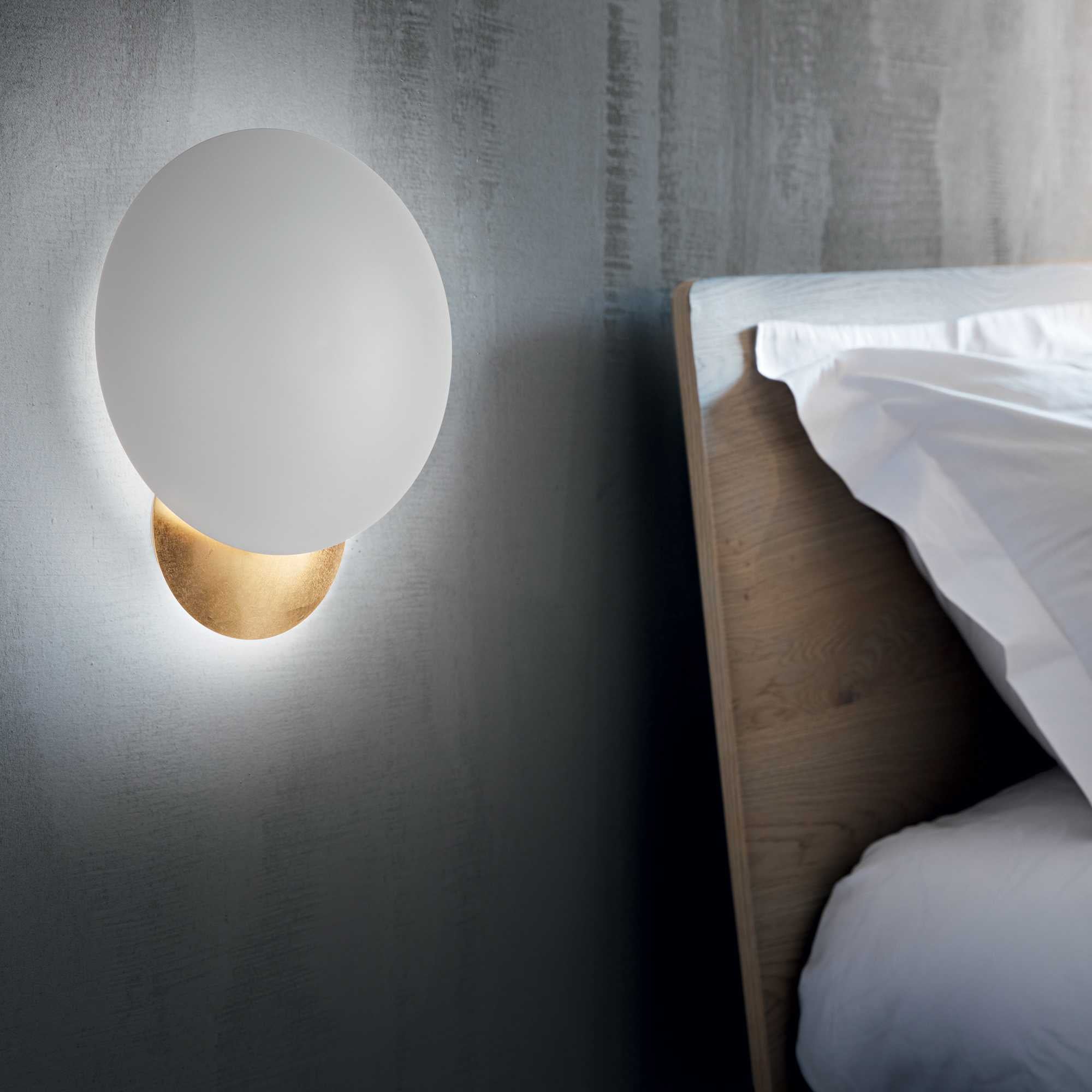 Eclissi LED Wall Lamp Fitting Small/Big - Gold Finish - Cusack Lighting