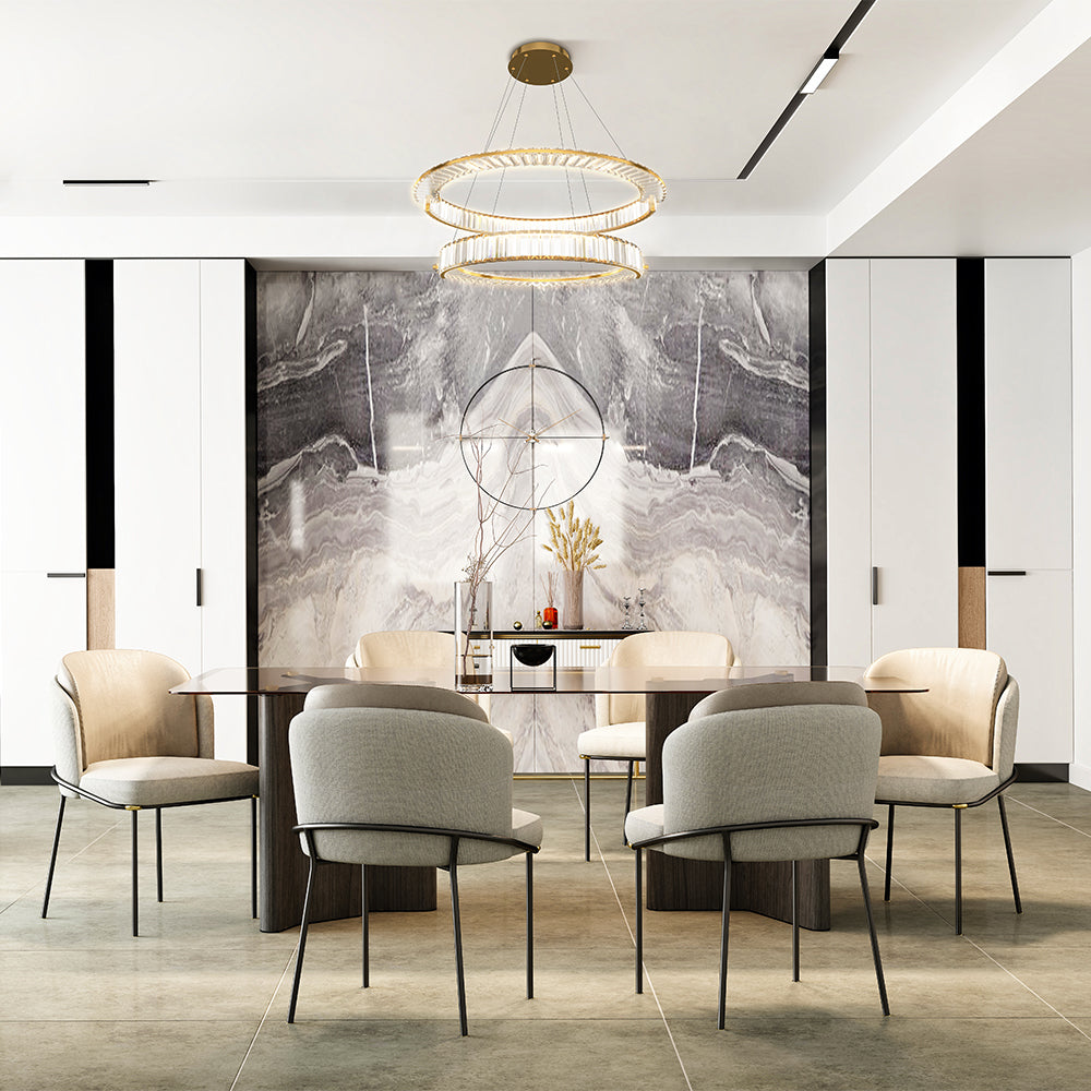 Krone Crystal Ceiling Light - Gold Finish