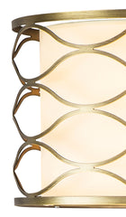 Edgerton Floor Lamp 3 Light E14 Aged Gold  &  Cream Fabric Shade