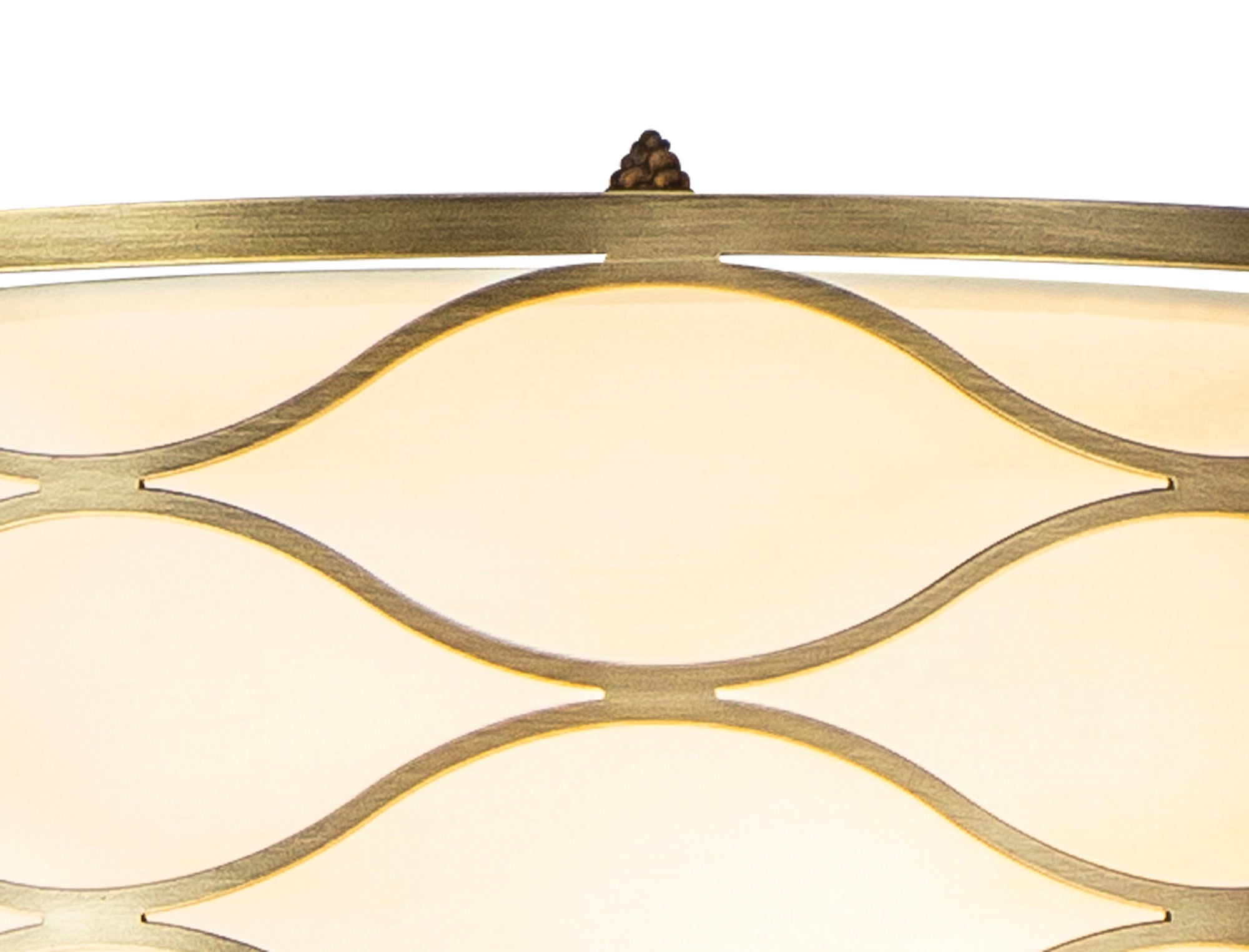 Edgerton Floor Lamp 3 Light E14 Aged Gold  &  Cream Fabric Shade
