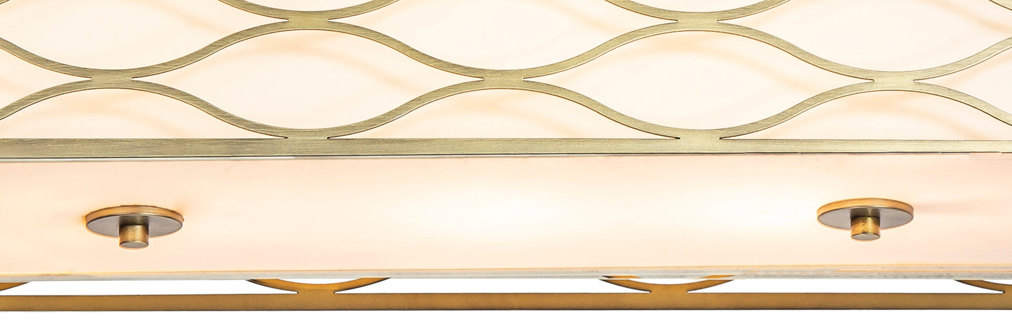 Edgerton Rectangle Kitchen Table/Island Light &  Convertible To Semi Flush, 5 Light E14 Aged Gold  &  Cream Fabric Shade