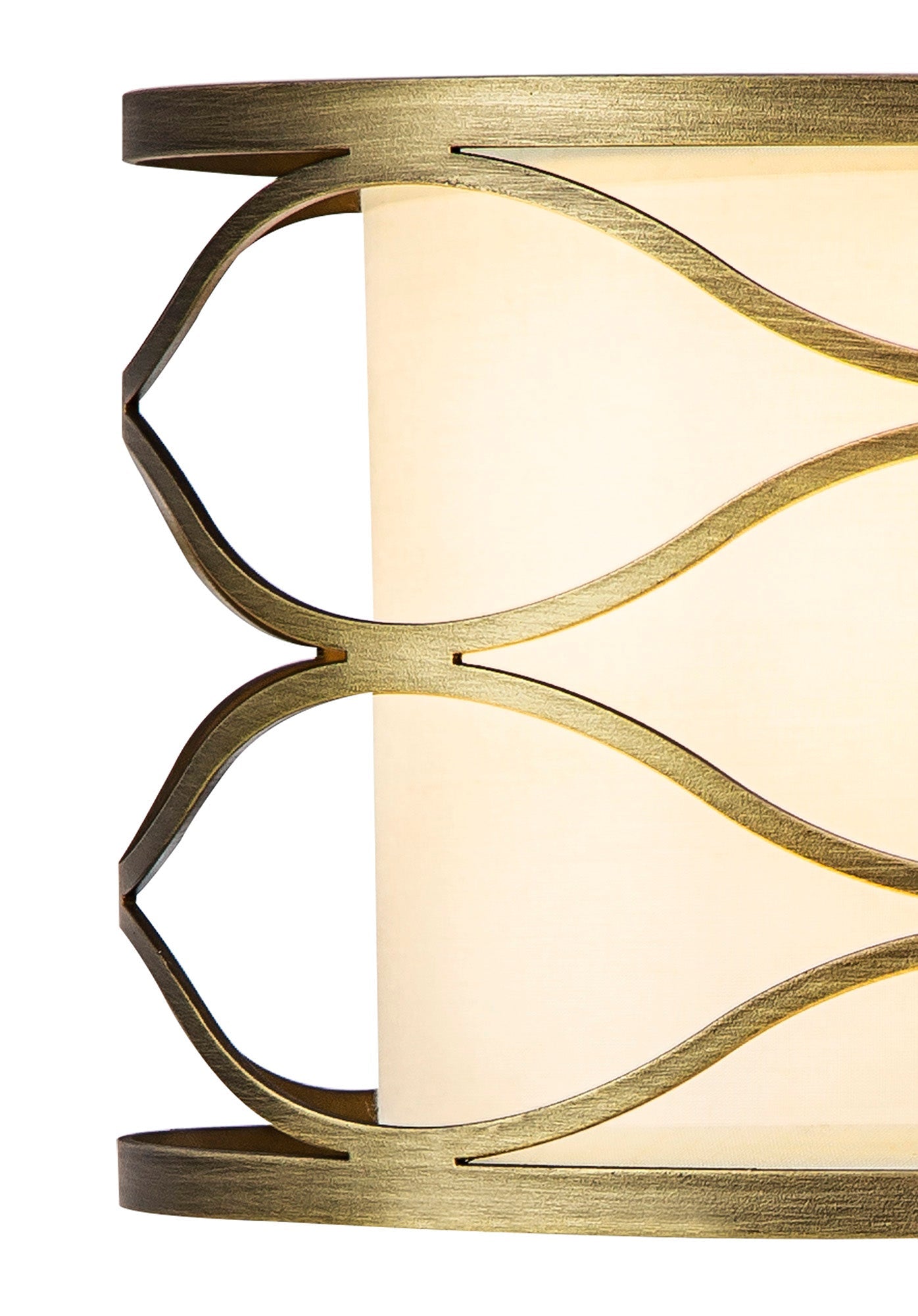 Edgerton Table Lamp 1 Light E27 Aged Gold  &  Cream Fabric Shade