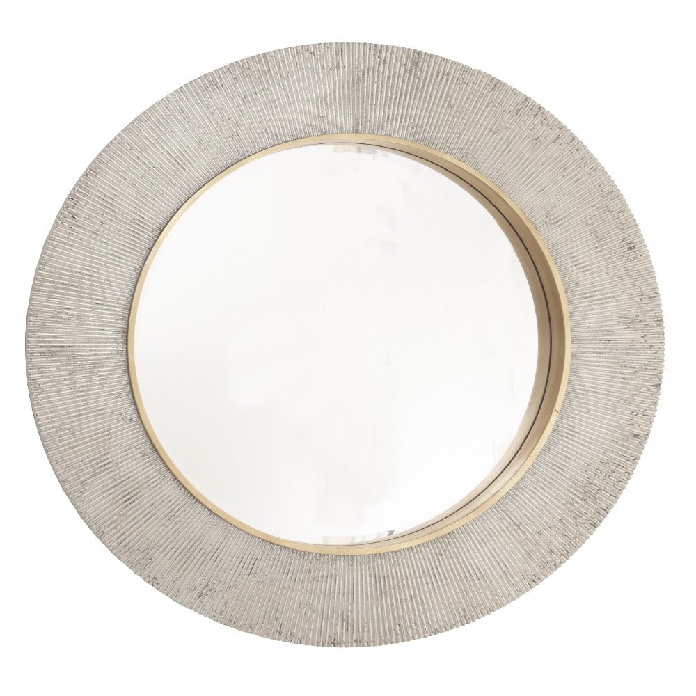 Edvin Silver Finish Wall Mirror - Cusack Lighting