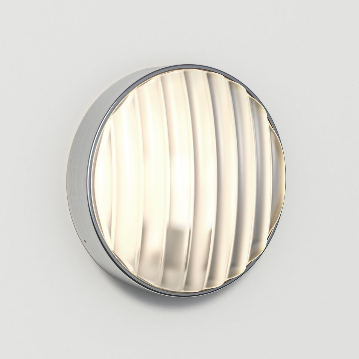 Montreal Round/Oval Outdoor Wall Light in Brushed Stainless Steel E27 IP44