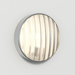 Montreal Round/Oval Outdoor Wall Light in Brushed Stainless Steel E27 IP44