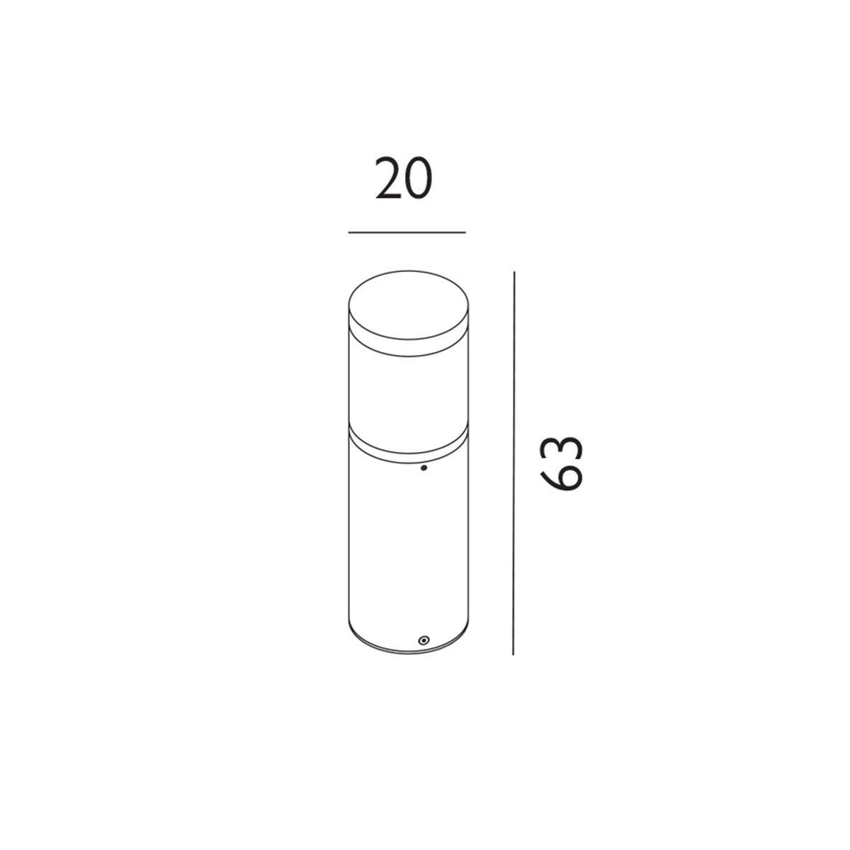 Egersund LED Bollard Various Type - Graphite Integrated LED IP65