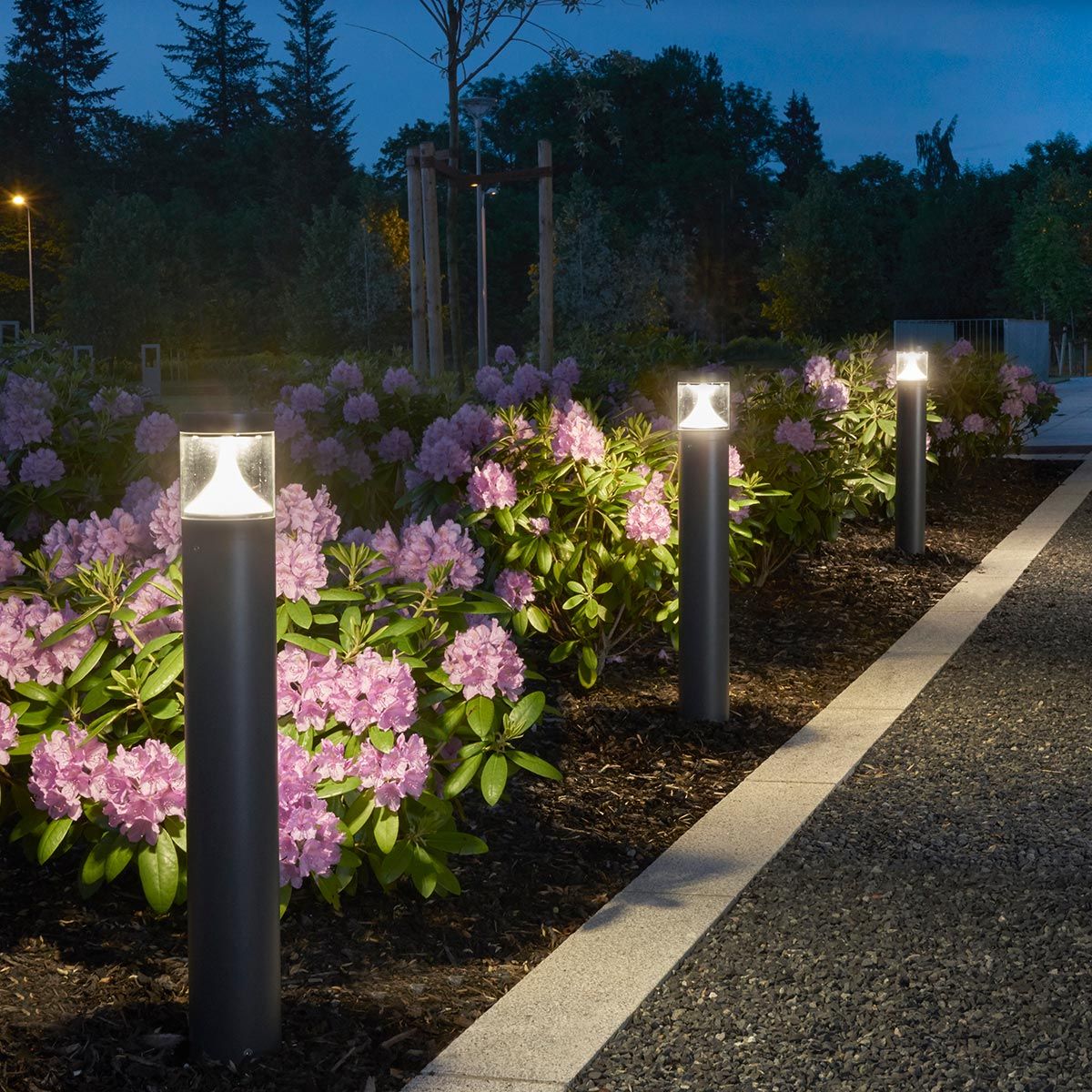 Egersund LED Bollard Various Type - Graphite Integrated LED IP65