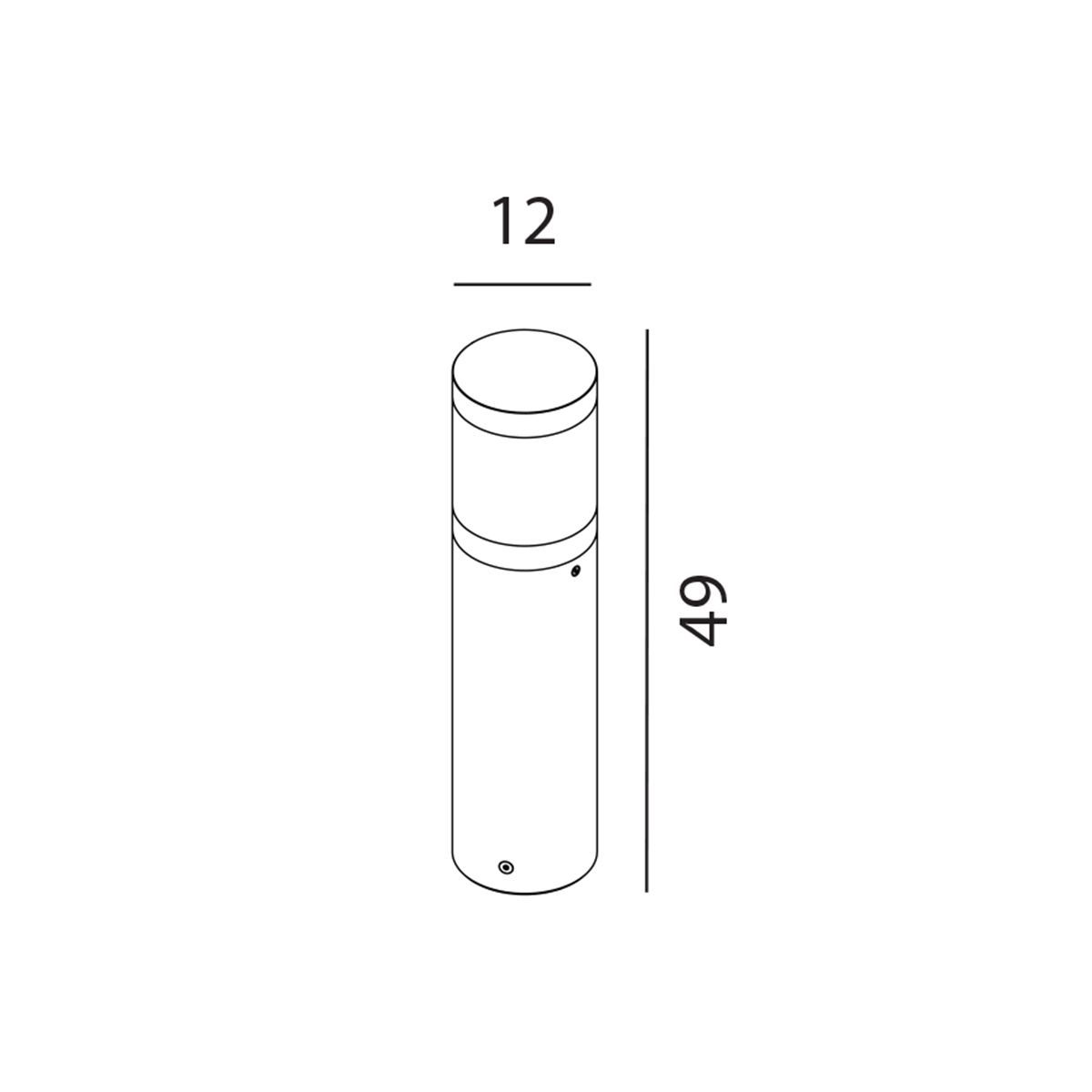 Egersund LED Bollard Various Type - Graphite Integrated LED IP65