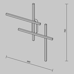 Halo LED Linear Wall Light - Black