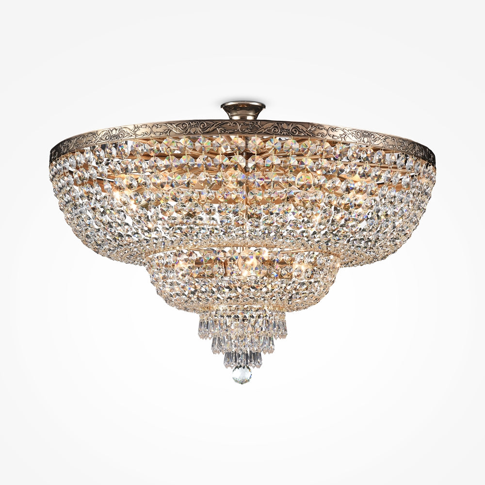 Palace Semi Flush 14/18lt Crystal Chandelier