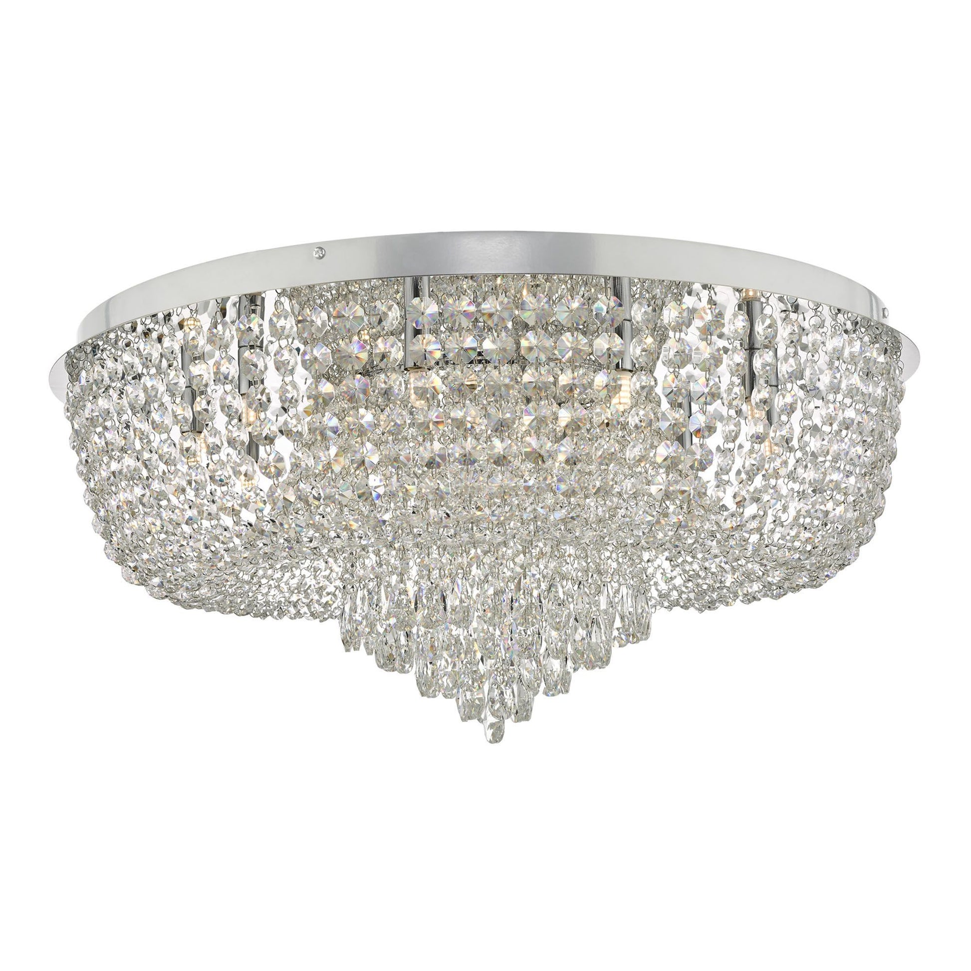 Eitan 9/12 Light Beaded Flush Clear and Polished Chrome