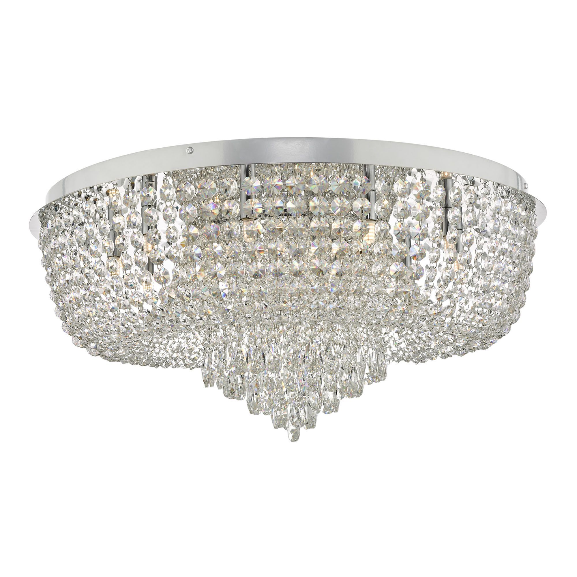 Eitan 9/12 Light Beaded Flush Clear and Polished Chrome