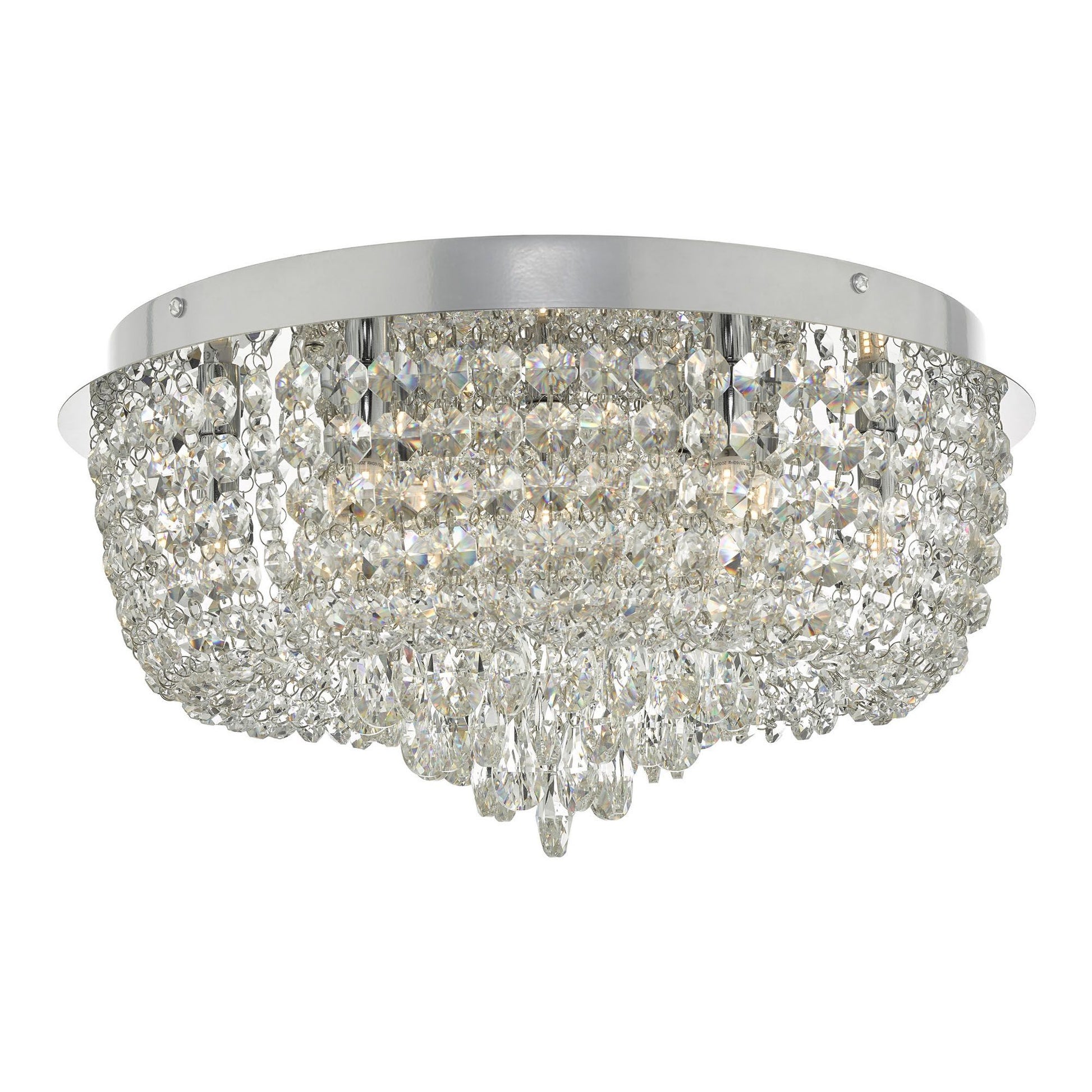Eitan 9/12 Light Beaded Flush Clear and Polished Chrome