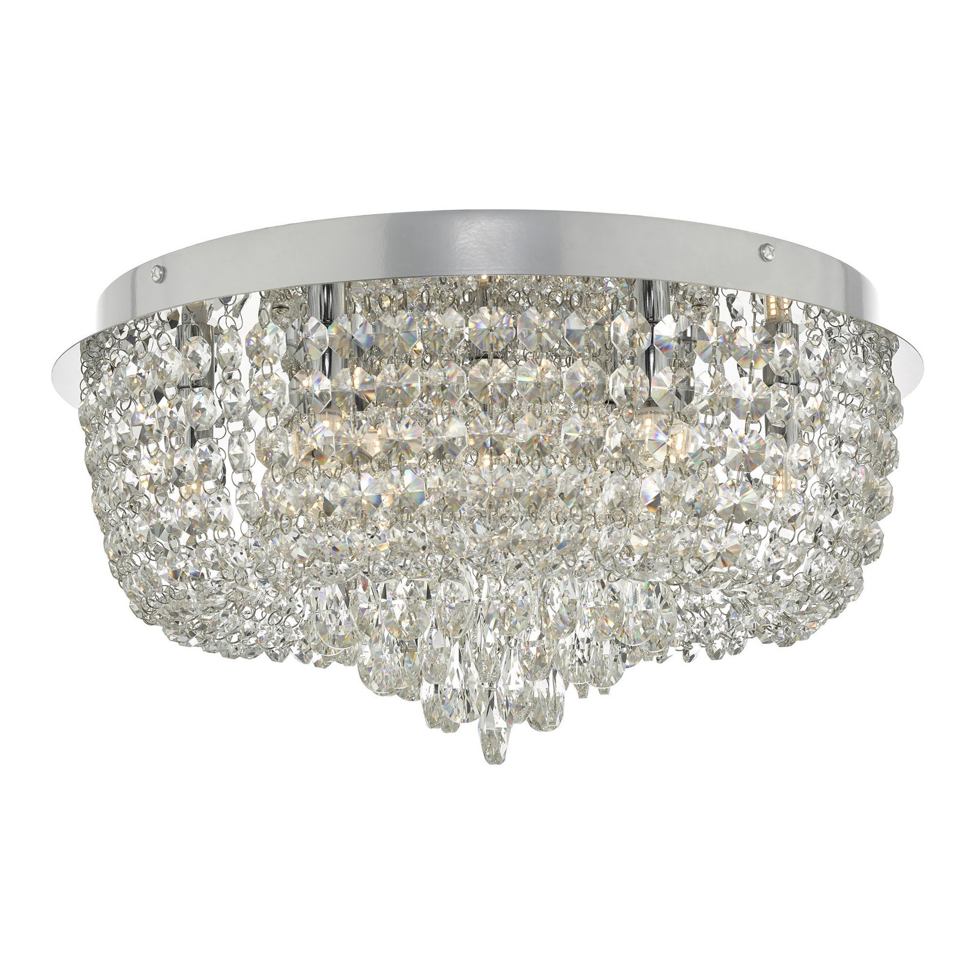 Eitan 9/12 Light Beaded Flush Clear and Polished Chrome
